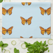 Linge De Cuisine Papillon Monarque Bleu Pastel (Plié)