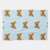 Linge De Cuisine Papillon Monarque Bleu Pastel (Horizontal)