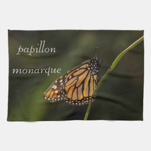 Linge De Cuisine papillon monarque en rétroéclairage