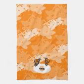 Linge De Cuisine Papillon monarque stylisé Nom de paire orange (Vertical)