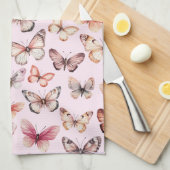 Linge De Cuisine Papillon Motif Aquarelle Élégant Joli Cadeau (Quart Plié)