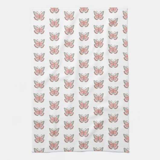 Linge De Cuisine Papillon Motif simple rose moderne (Vertical)