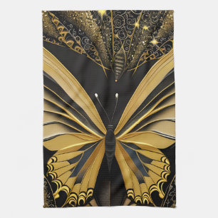 Linge De Cuisine Papillon noir