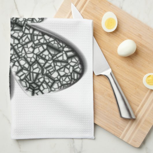 Linge De Cuisine Papillon noir et blanc élégant (Quart Plié)