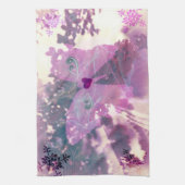 Linge De Cuisine Papillon rose (Vertical)