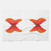 Linge De Cuisine Papillon rouge orange avec votre nom (Horizontal)
