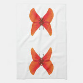 Linge De Cuisine Papillon rouge orange avec votre nom (Vertical)