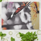 Linge De Cuisine Papillon sur Fleurs (Plié)