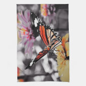 Linge De Cuisine Papillon sur Fleurs (Vertical)