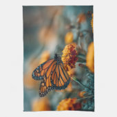 Linge De Cuisine Papillon sur un souci (Vertical)