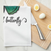Linge De Cuisine Papillon vert anti-social (Quart Plié)