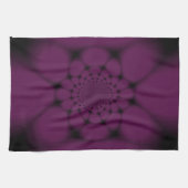 Linge De Cuisine Papillon Violet Noir Pétales (Horizontal)