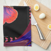 Linge De Cuisine Papillon violet orange Avoir un beau Art de jour I (Quart Plié)