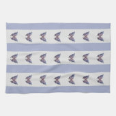 Linge De Cuisine Papillons à vapeur rayures (Horizontal)