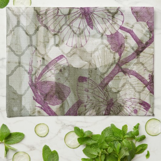 Linge De Cuisine Papillons arabes IV (Plié)