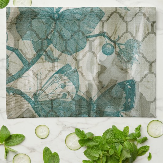 Linge De Cuisine Papillons arabes V (Plié)