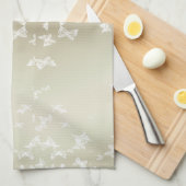 Linge De Cuisine Papillons blancs (Quart Plié)