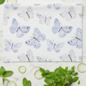 Linge De Cuisine Papillons blancs mauves (Plié)