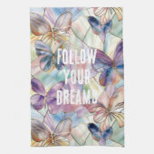 Linge De Cuisine Papillons bleu pourpre (Vertical)