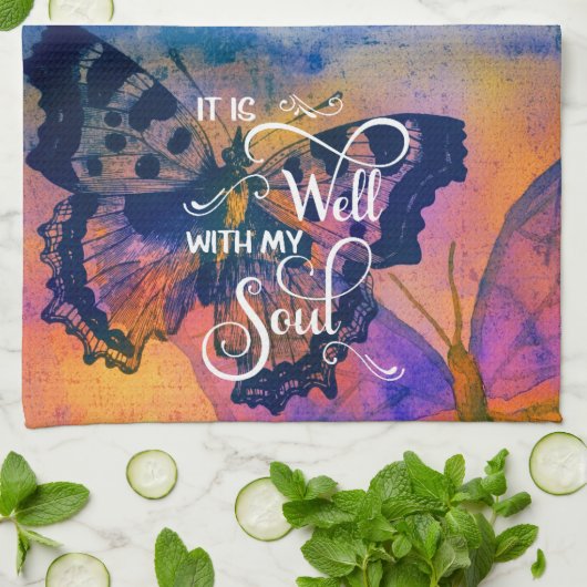 Linge De Cuisine Papillons C'est bien  (Plié)