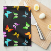 Linge De Cuisine Papillons colorés (Quart Plié)