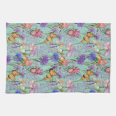 Linge De Cuisine Papillons Dans Le Jardin (Horizontal)