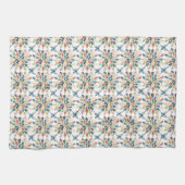 Linge De Cuisine Papillons d'aquarelle et fleurs Abstraites (Horizontal)