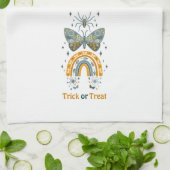 Linge De Cuisine Papillons d'Halloween, arc-en-ciel et araignées (Plié)