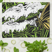 Linge De Cuisine Papillons et dentelle de la reine Anne (Plié)