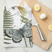 Linge De Cuisine papillons et libellules vintages modernes (Quart Plié)