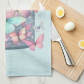 Linge De Cuisine Papillons Fantaisistes dans un Pot (Quart Plié)