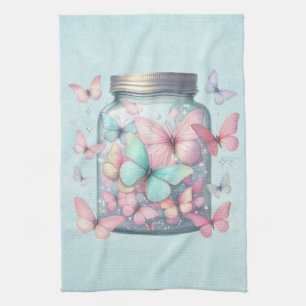 Linge De Cuisine Papillons Fantaisistes dans un Pot