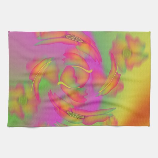 Linge De Cuisine Papillons & Fleurs (Horizontal)