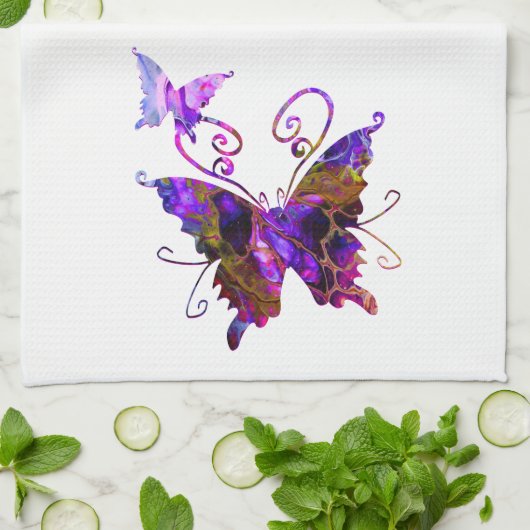 Linge De Cuisine Papillons Imaginaires (Plié)