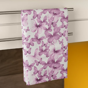 Linge De Cuisine Papillons rose coloré moderne
