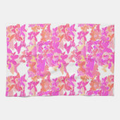 Linge De Cuisine Papillons, rose, fuchsia et corail (Horizontal)