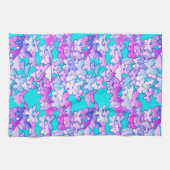 Linge De Cuisine Papillons, violet et turquoise (Horizontal)