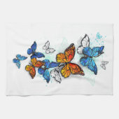 Linge De Cuisine Papillons volants Morpho et Monarch (Horizontal)