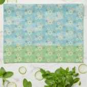 Linge De Cuisine Pâque Bleu et Étoile Verte de David (Plié)