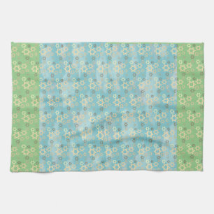 Linge De Cuisine Pâque Bleu et Étoile Verte de David