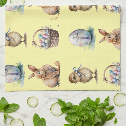 Linge De Cuisine Pâques (Plié)