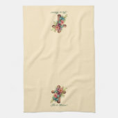 Linge De Cuisine Pâques Croix "Il est ressuscité" (Vertical)