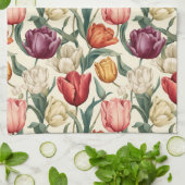 Linge De Cuisine Pâques Fleur de Tulipe (Plié)