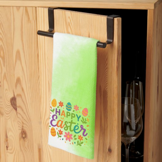 Linge De Cuisine Pâques joyeux colorés (Pliage en tiers)
