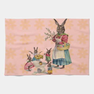 Linge De Cuisine Pâques Lapin Poule Lapin Œufs