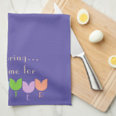 Linge De Cuisine Pâques Sur Mesure, Fleurs De Tulipes Du Printemps, (Quart Plié)