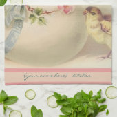 Linge De Cuisine Pâques victorienne chic et oeuf (Plié)