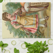 Linge De Cuisine Pâques victoriennes vintages (Plié)