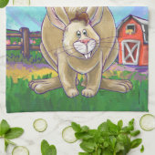 Linge De Cuisine Parade animalière sur lapin mignon (Plié)