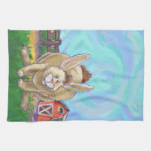 Linge De Cuisine Parade animalière sur lapin mignon (Horizontal)